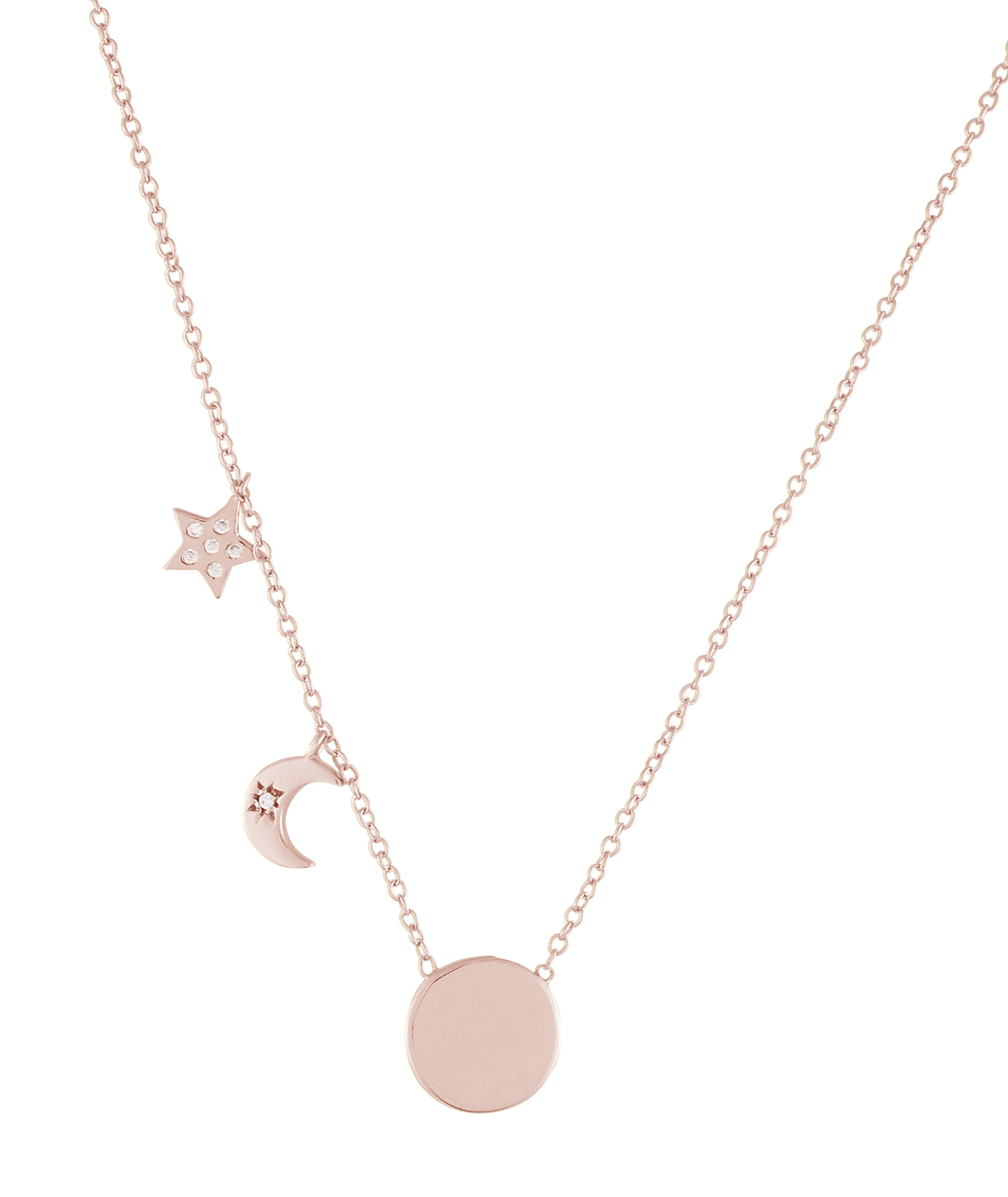 Halskette Moon+Star RG | rosegold