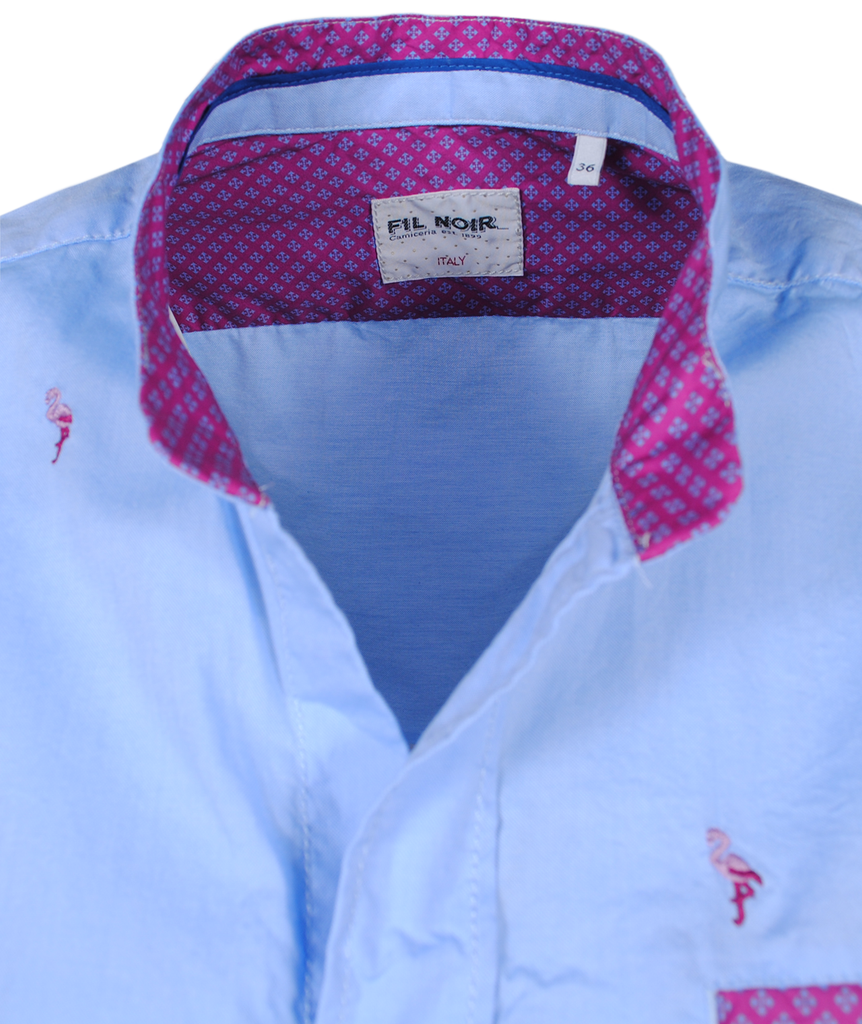 Hemd Stehkragen Sophie | blau