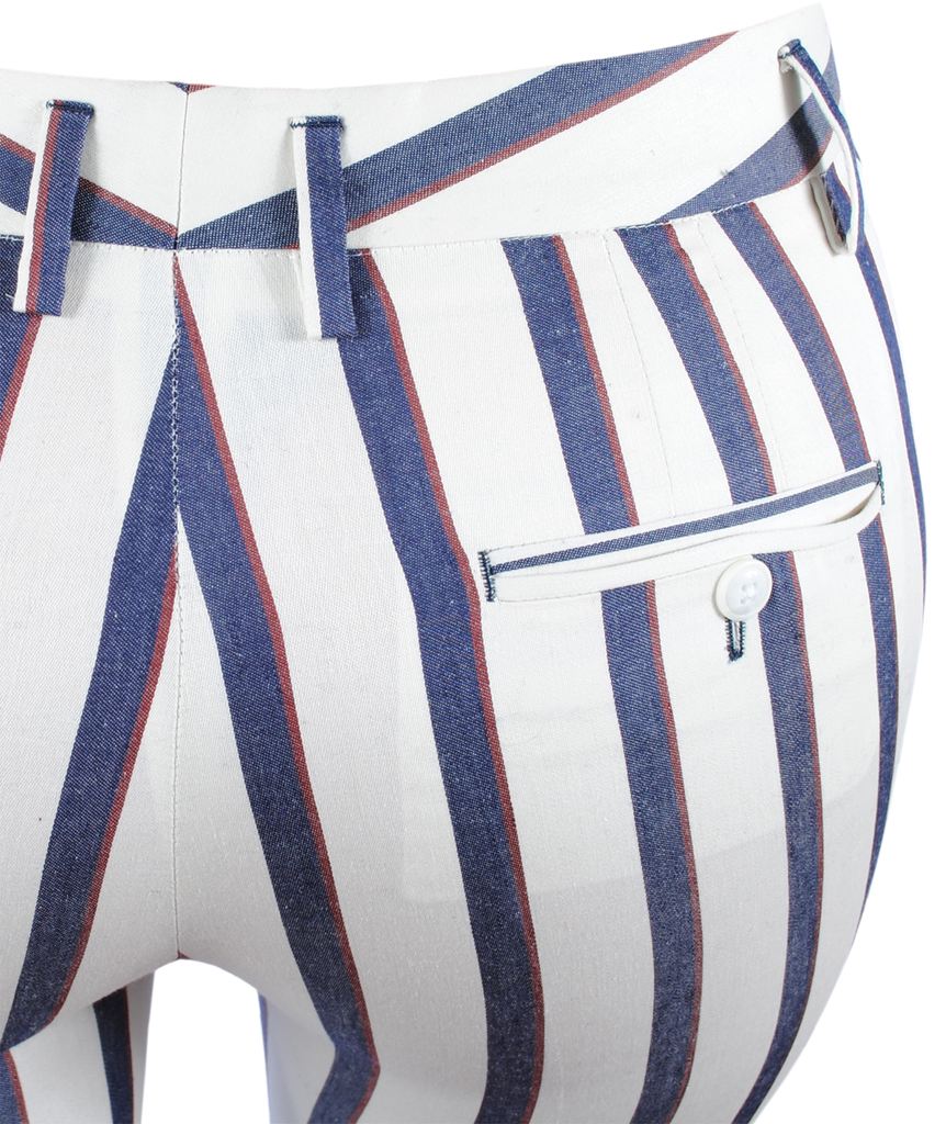 Hose Streifen Pierrot | offwhite