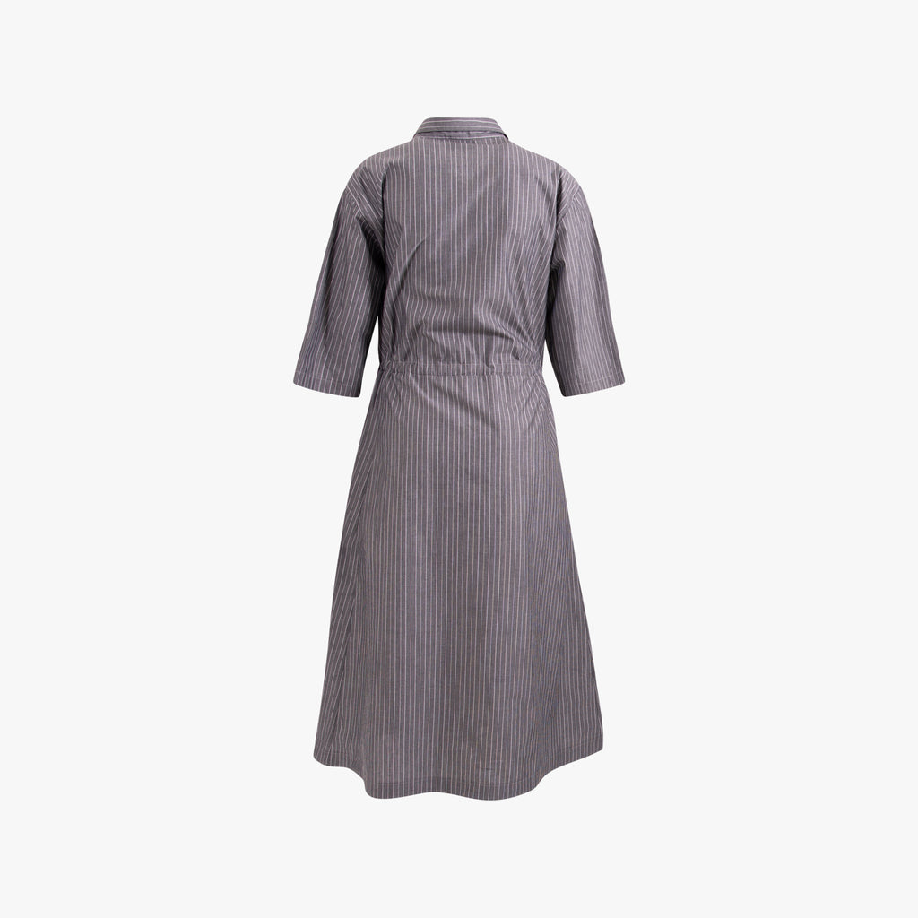 Kleid Tunnelzug Streifen | grau
