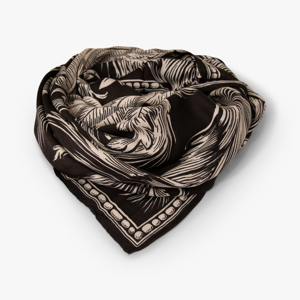 Schal Peacook-Print | schwarz