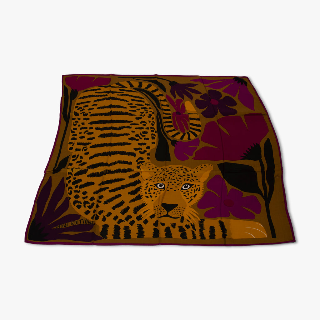 Schal Wildkatzenprint | gold