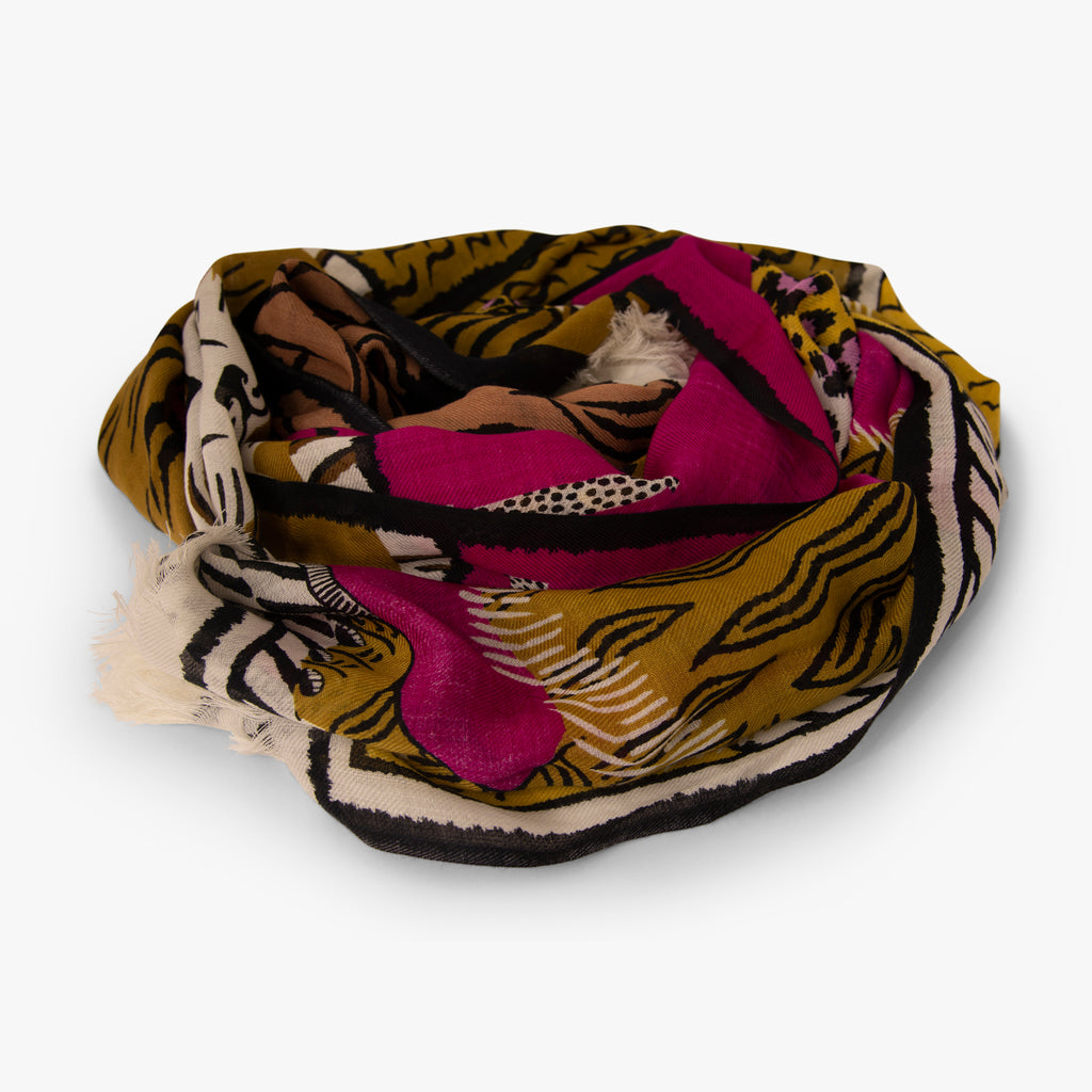 Schal Tigerprint | rose