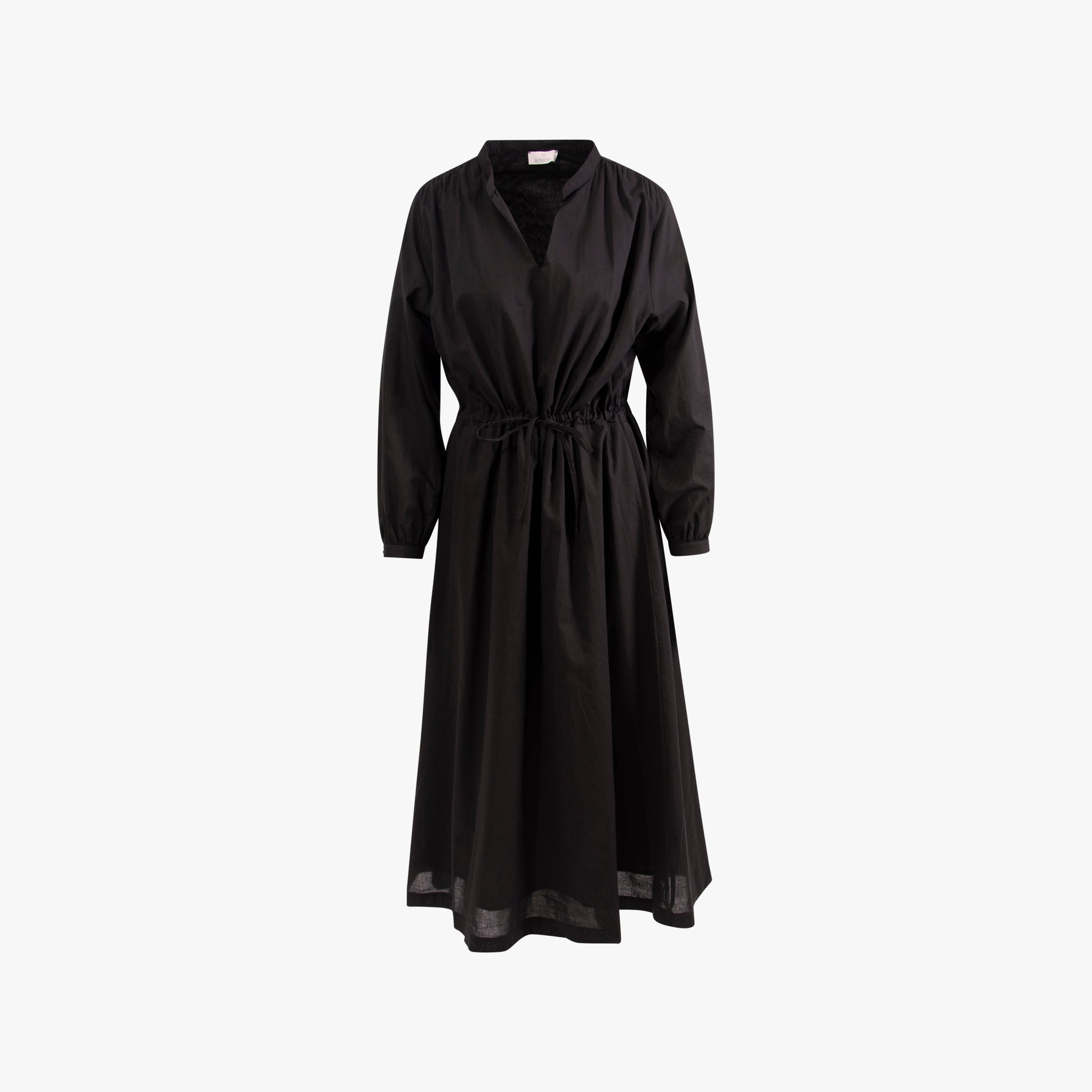 Kleid Tunnelzug uni | schwarz