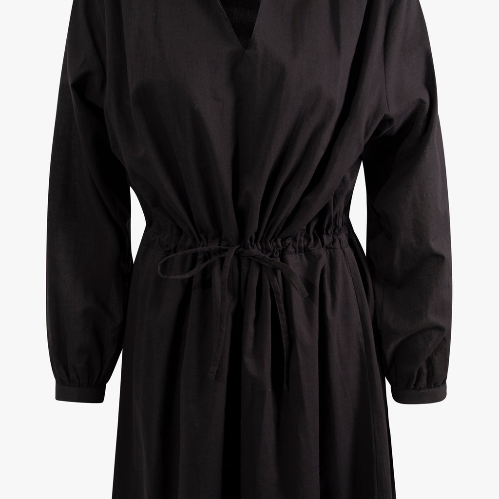 Kleid Tunnelzug uni | schwarz