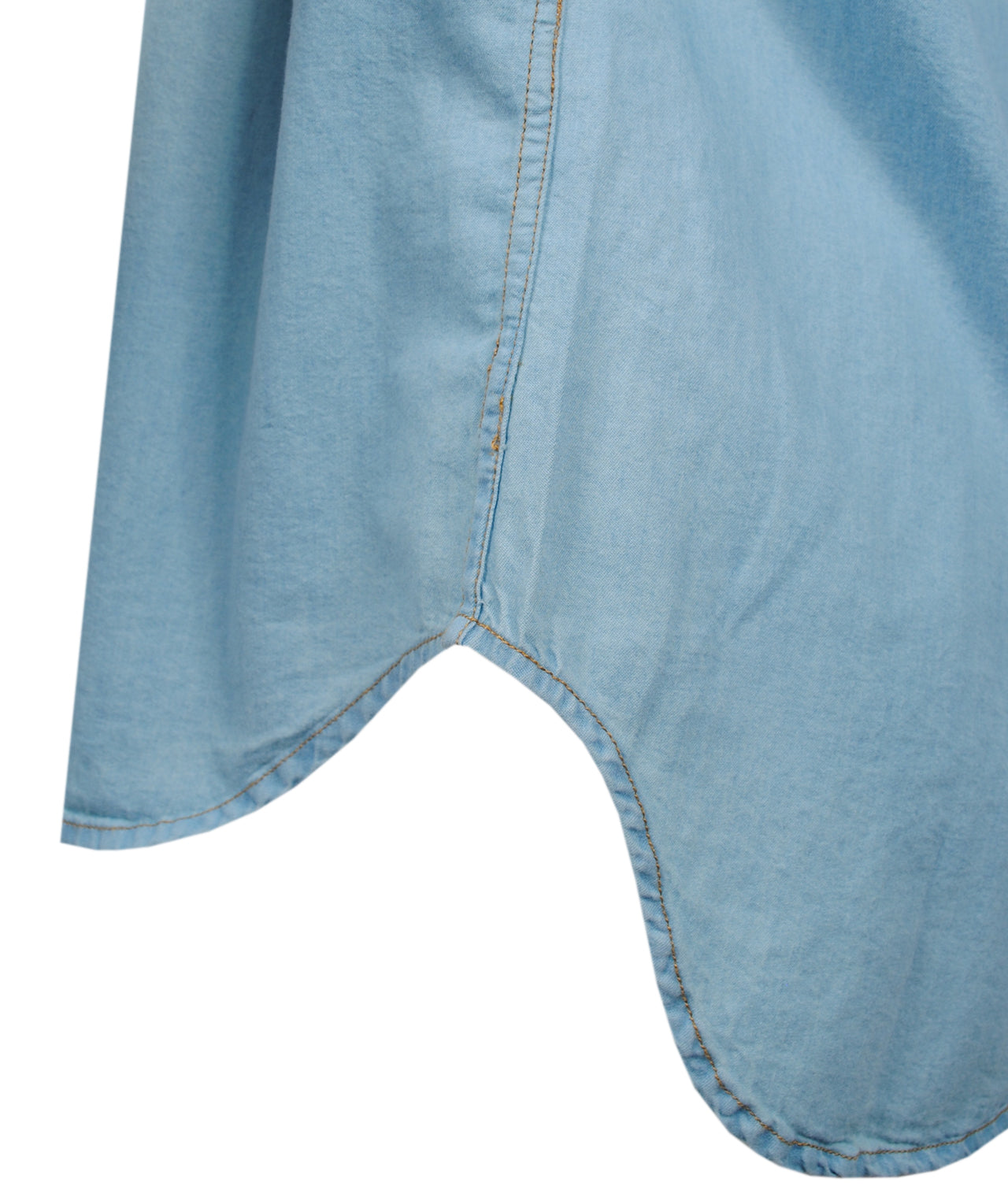 Jeansbluse Stickerei | red