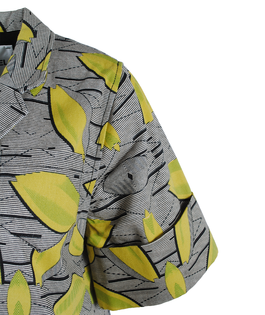 Kimonojacke Lamfa | grau-gelb
