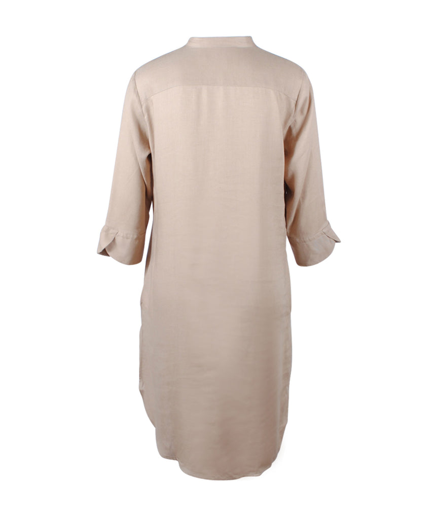 Kleid Feinleinen uni | sand