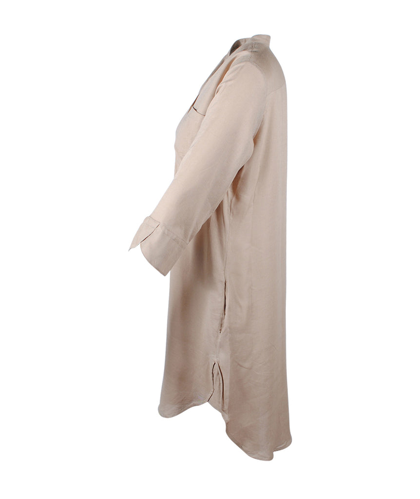 Kleid Feinleinen uni | sand