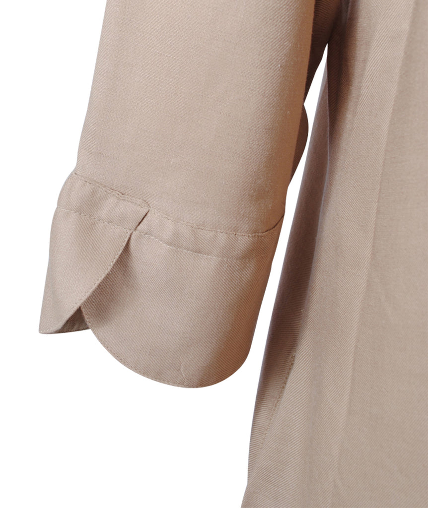 Kleid Feinleinen uni | sand