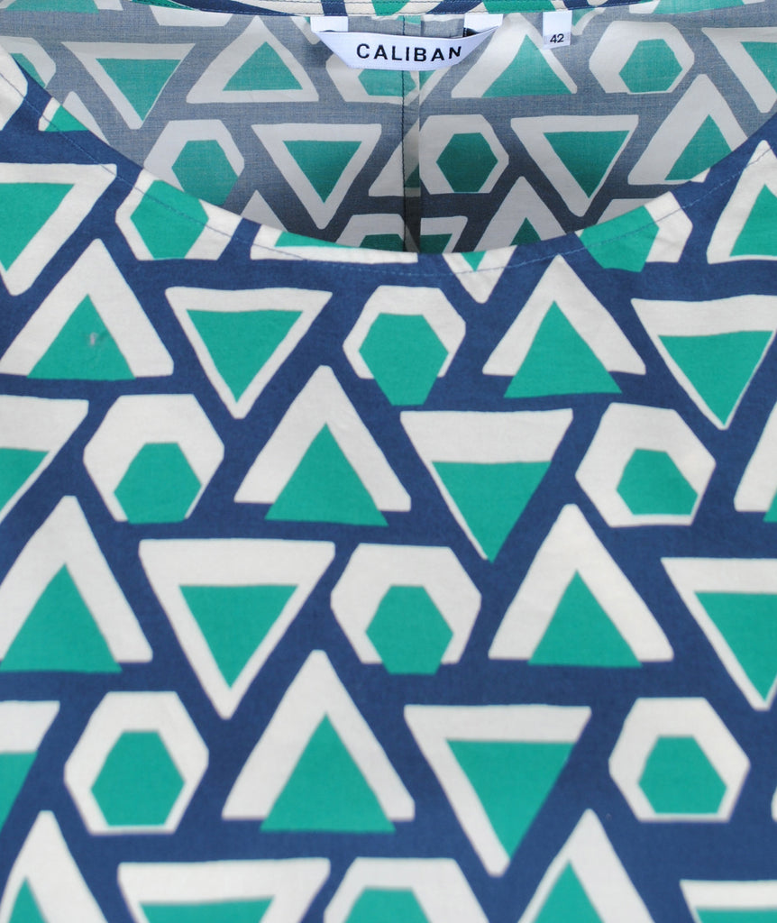 Kleid Grafikprint | blau