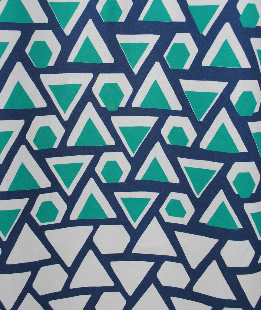 Kleid Grafikprint | blau