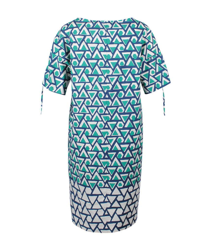 Kleid Grafikprint | blau