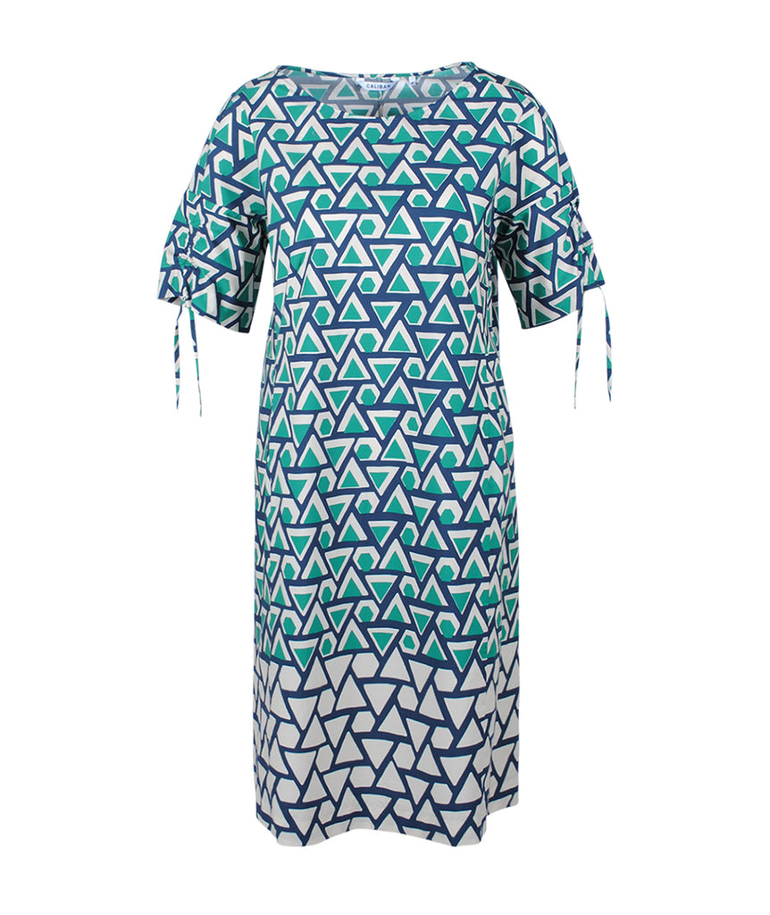 Kleid Grafikprint | blau