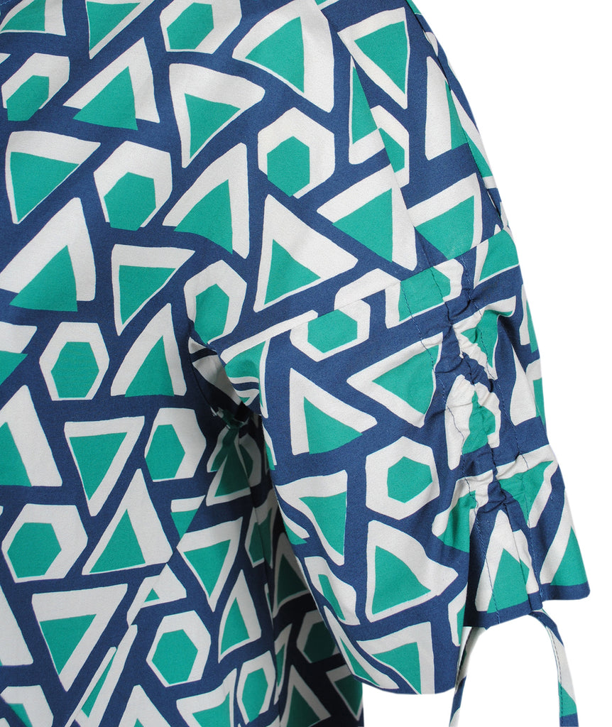 Kleid Grafikprint | blau