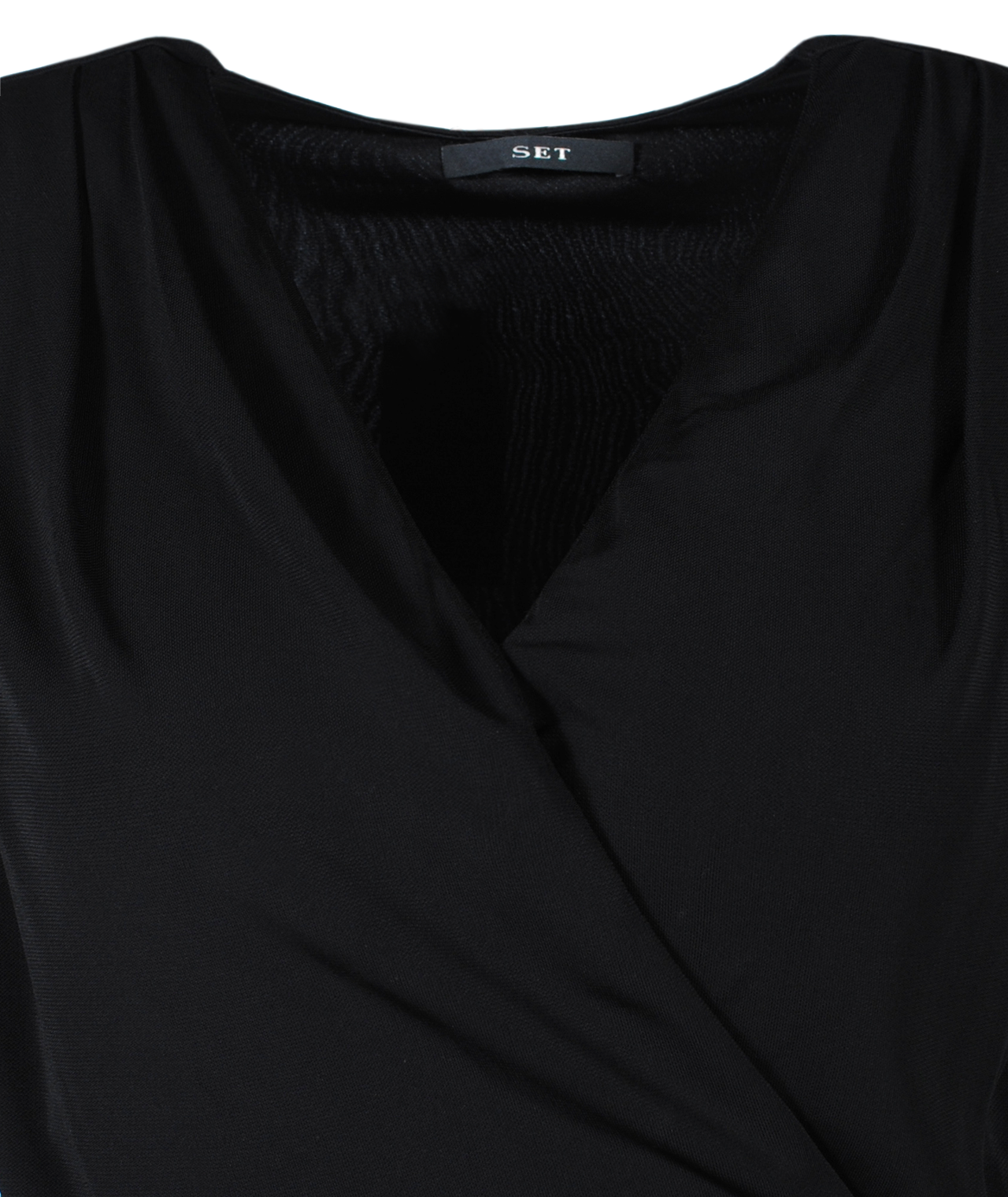 Kleid Seitenraffung | schwarz