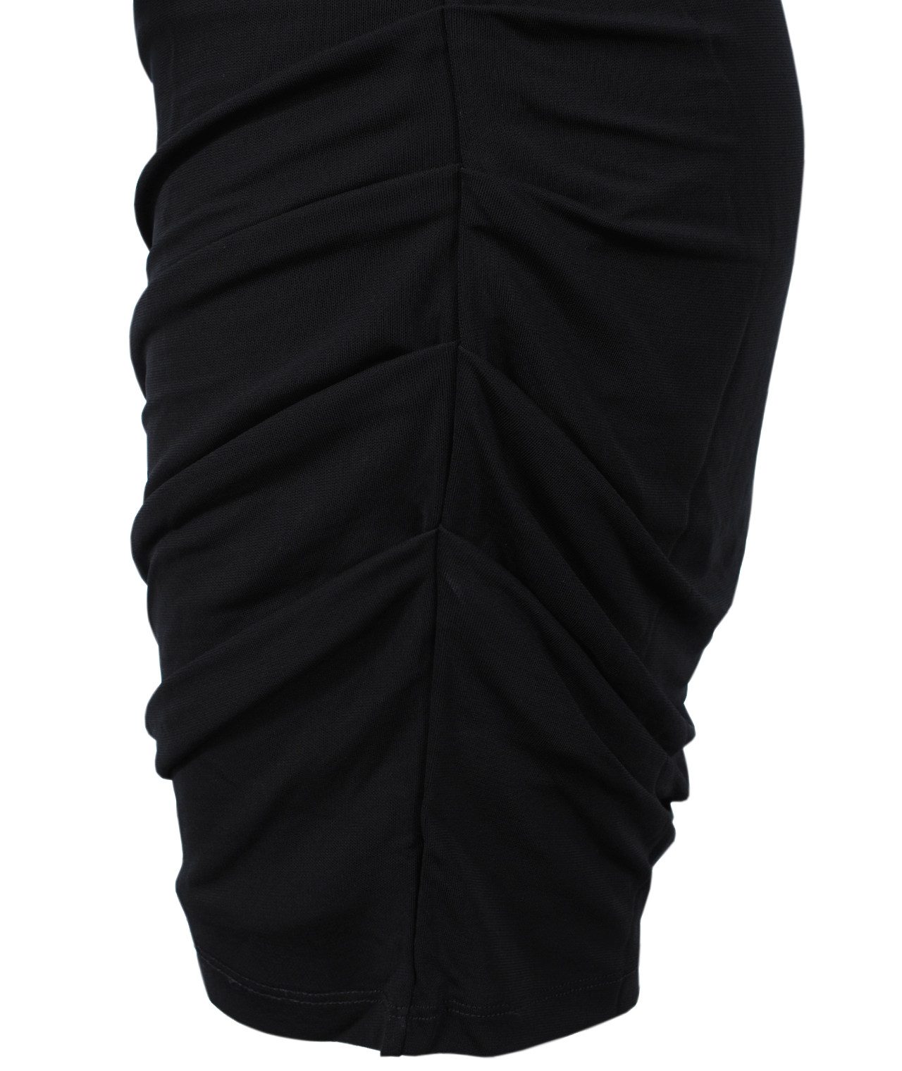 Kleid Seitenraffung | schwarz