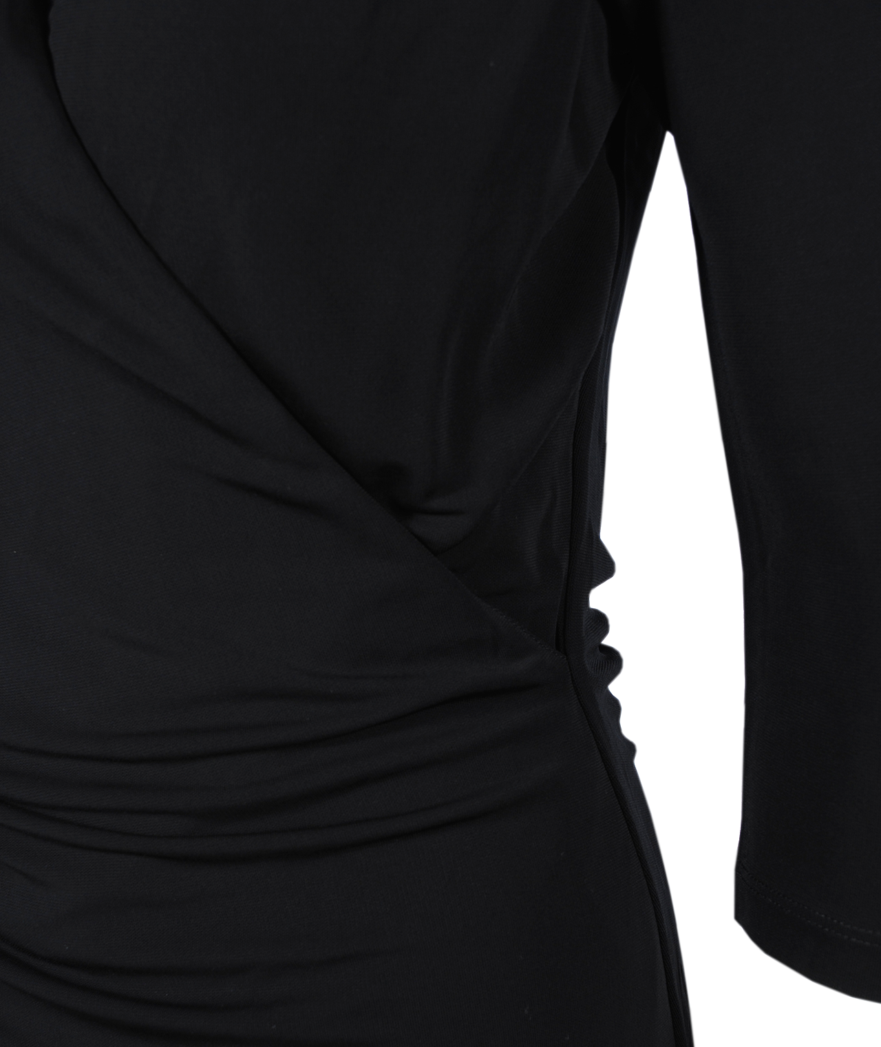 Kleid Seitenraffung | schwarz