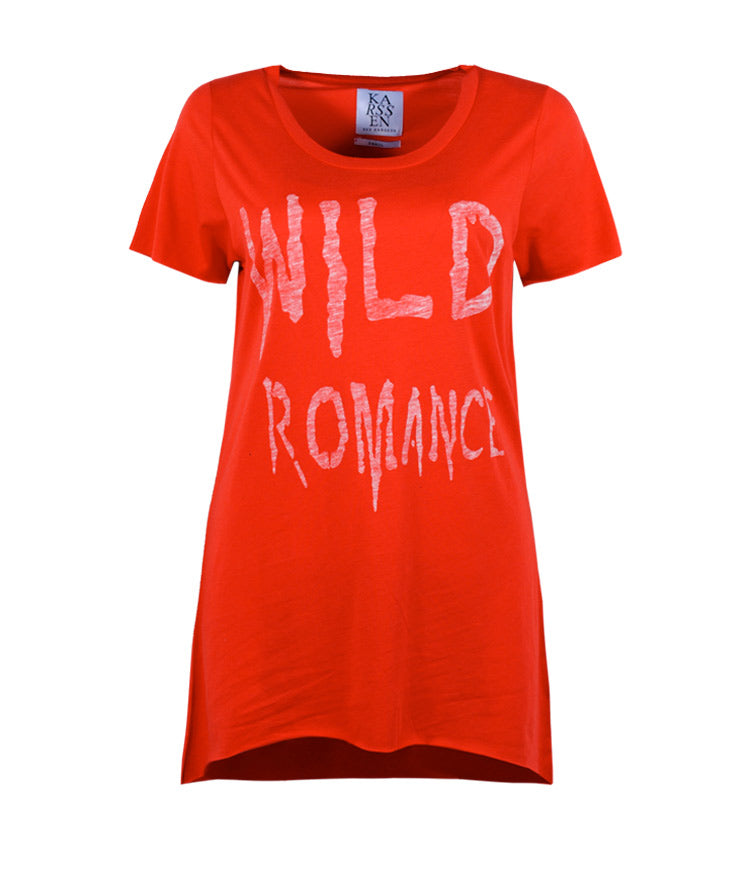 Kurzarmshirt Wild Romance | red