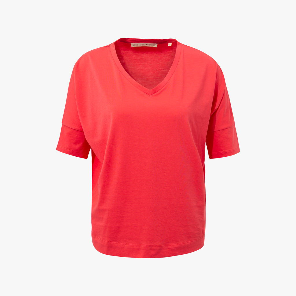 3/4 V-Boxyshirt | erdbeer