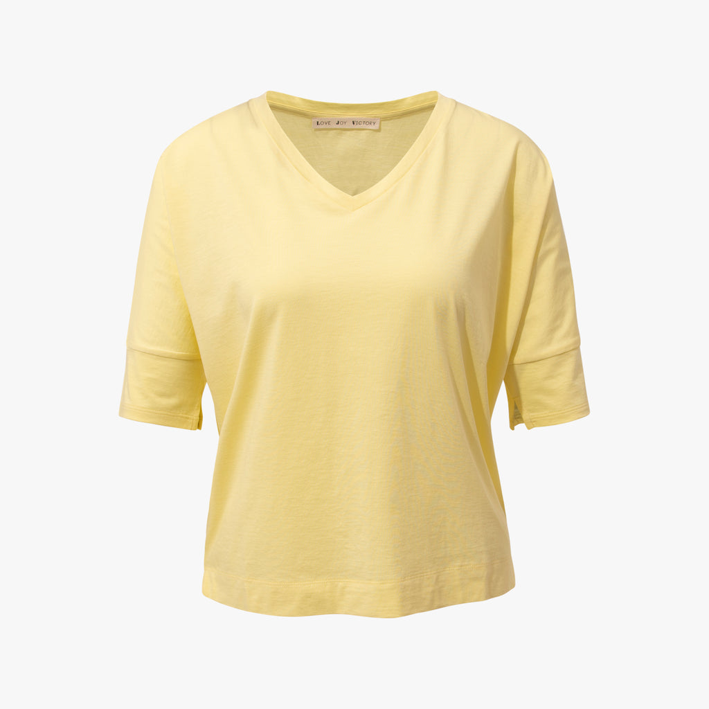 3/4 V-Boxyshirt | gelb