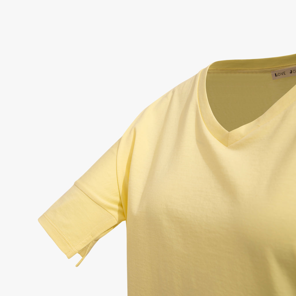 3/4 V-Boxyshirt | gelb