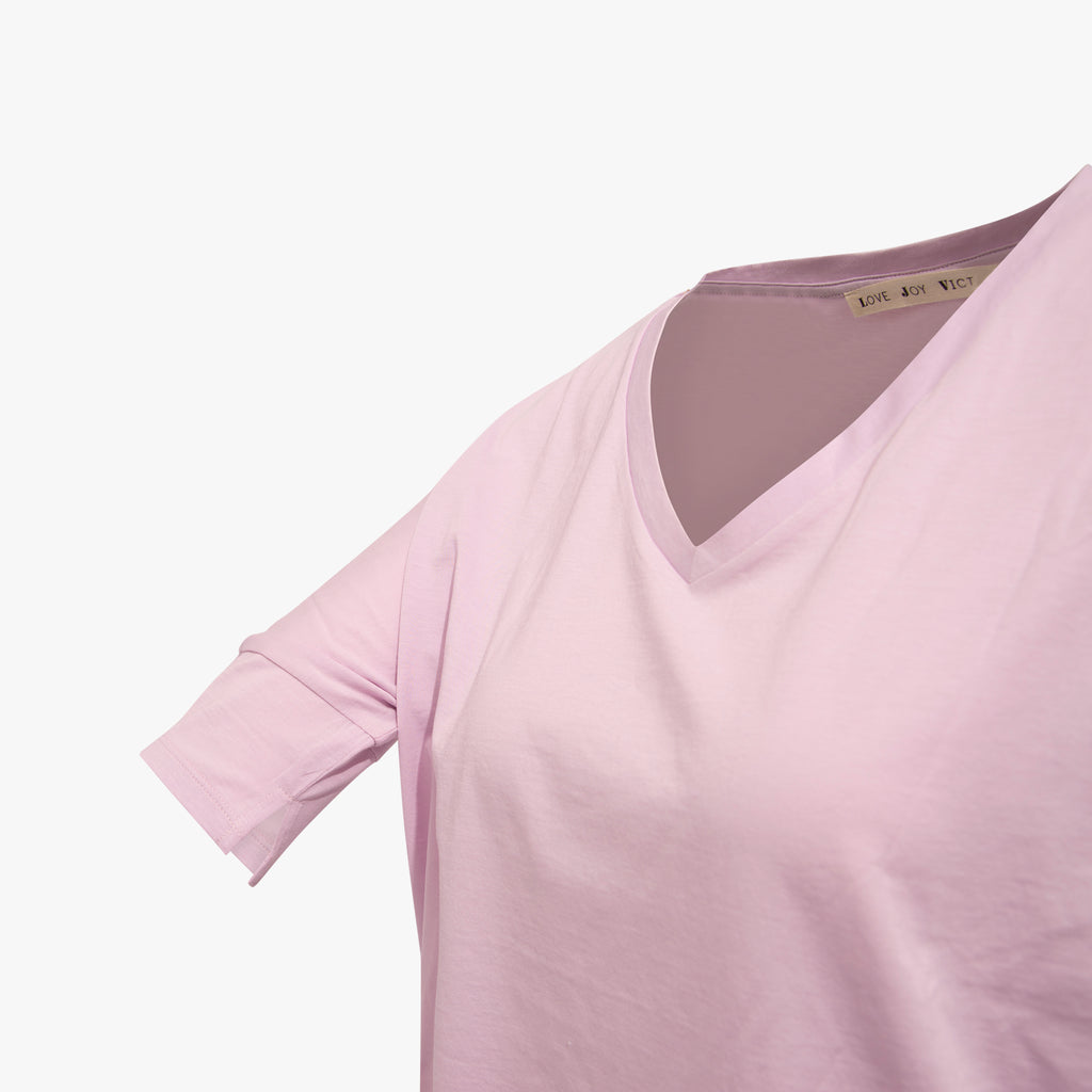 3/4 V-Boxyshirt | lila