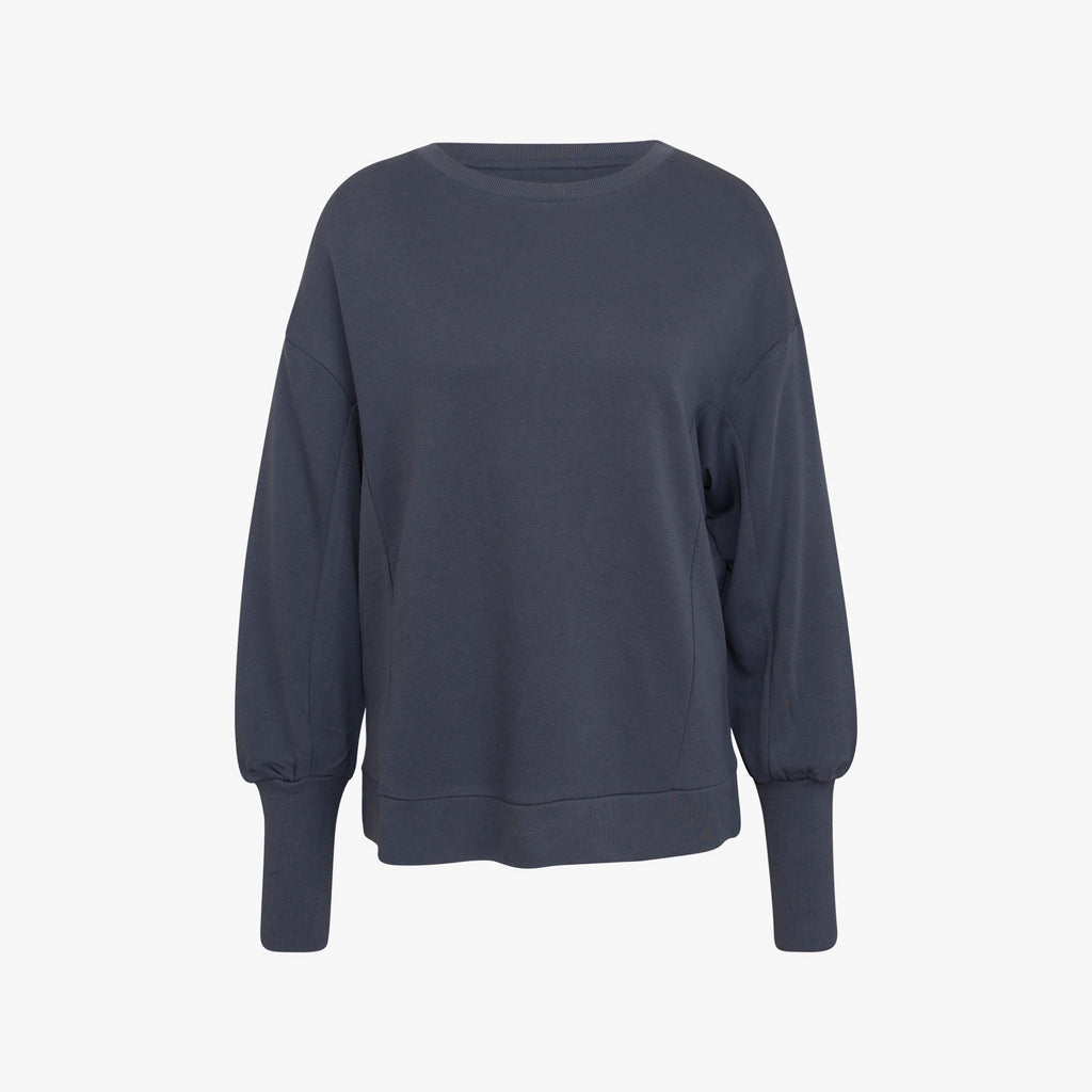 Sweatshirt Langmanschette | graublau