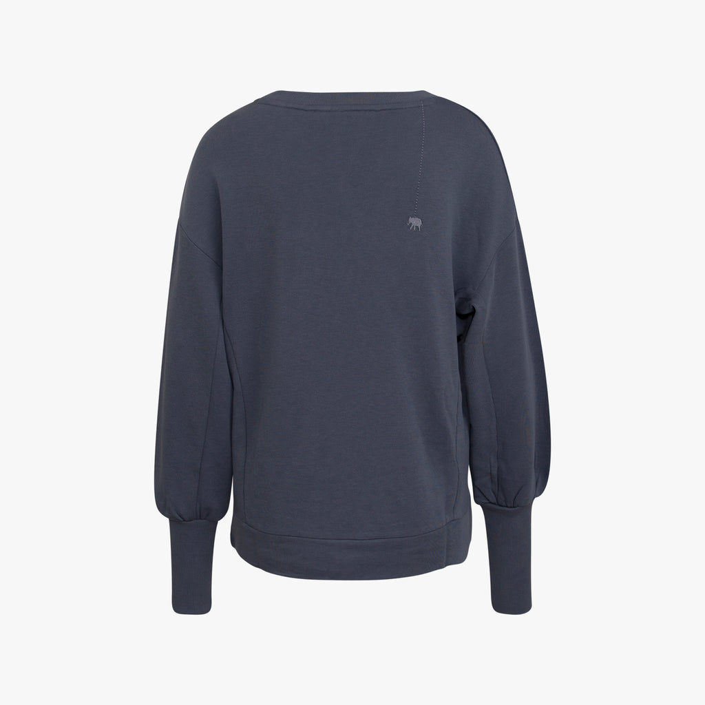 Sweatshirt Langmanschette | graublau