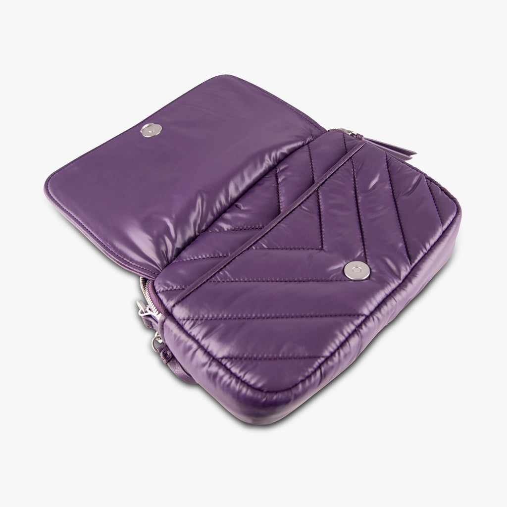Cross Body Flap Bag | aubergine