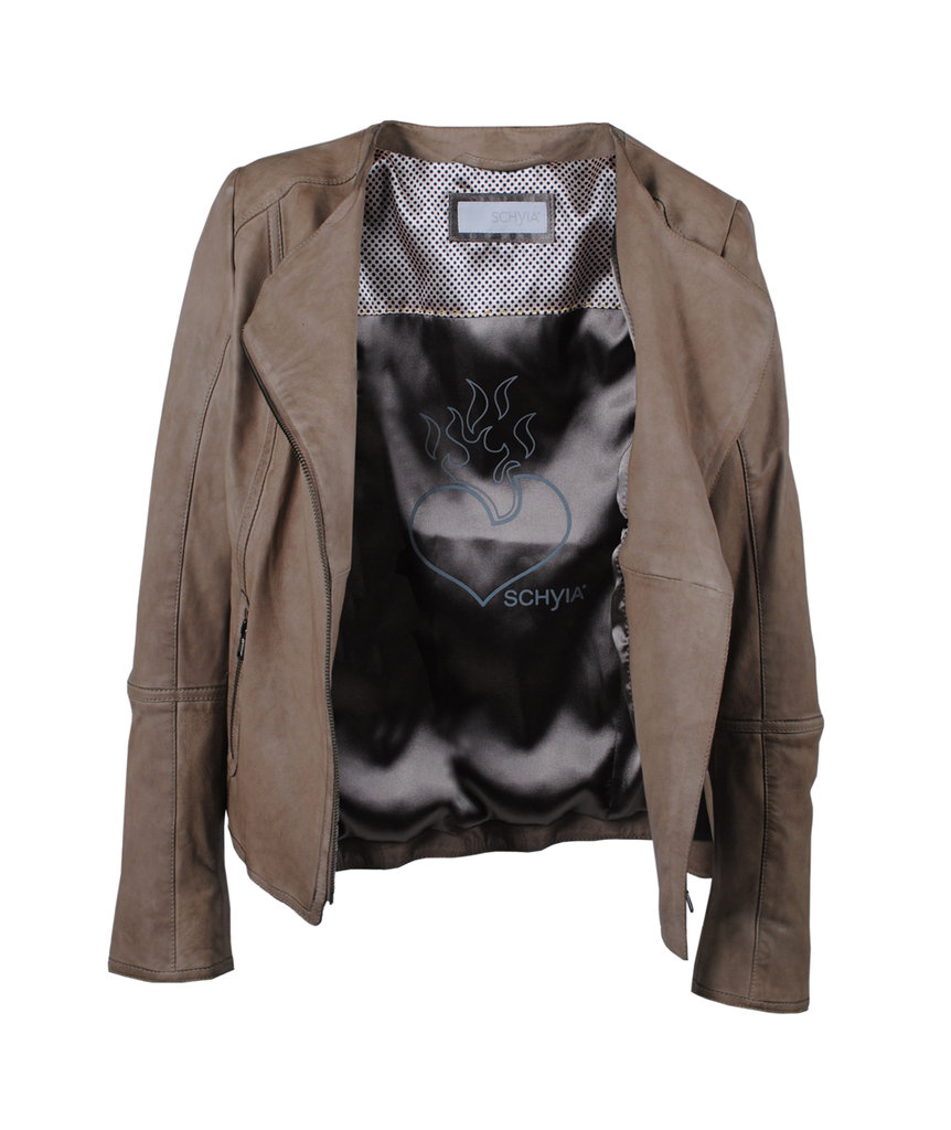 Lederjacke Tabby | hellbraun