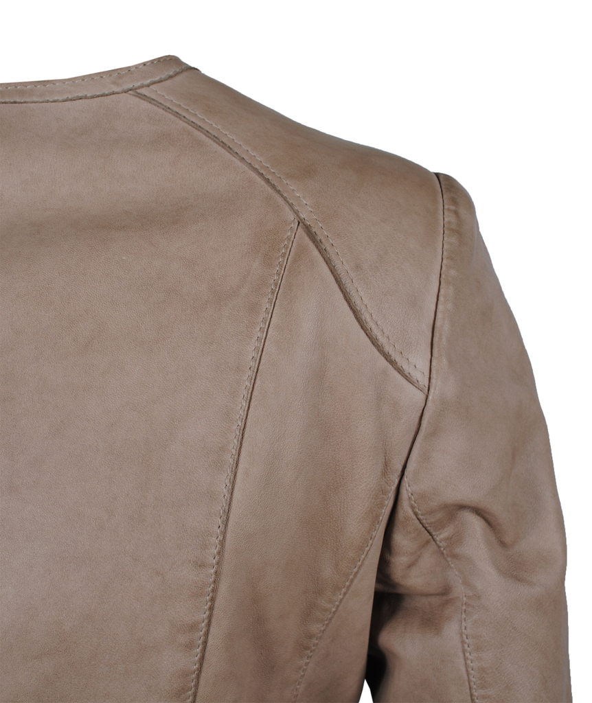 Lederjacke Tabby | hellbraun