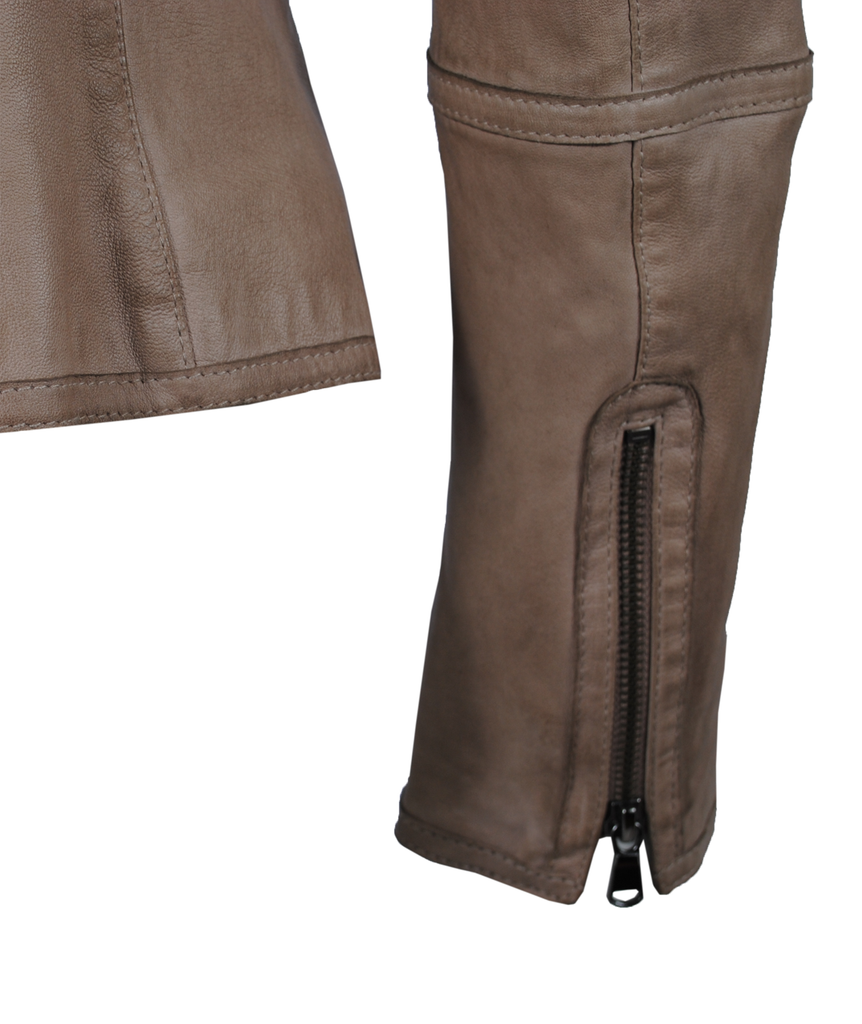 Lederjacke Tabby | hellbraun