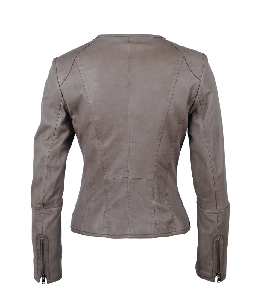 Lederjacke Tabby | taupe