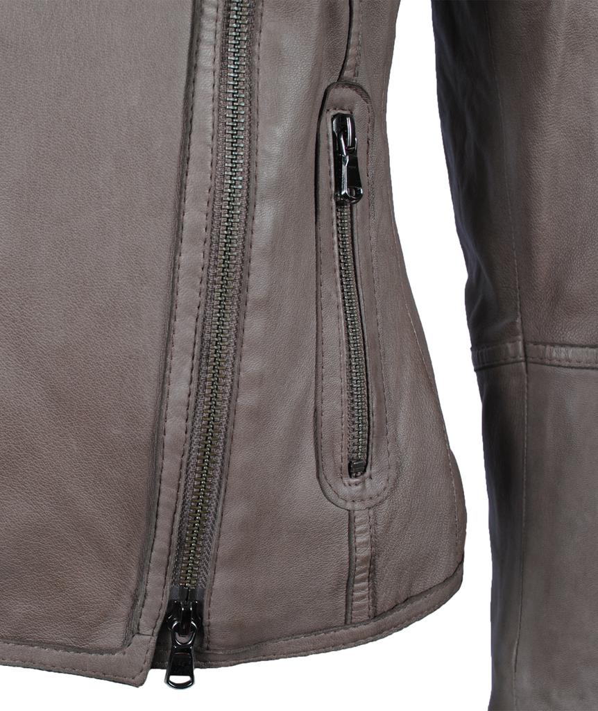 Lederjacke Tabby | taupe