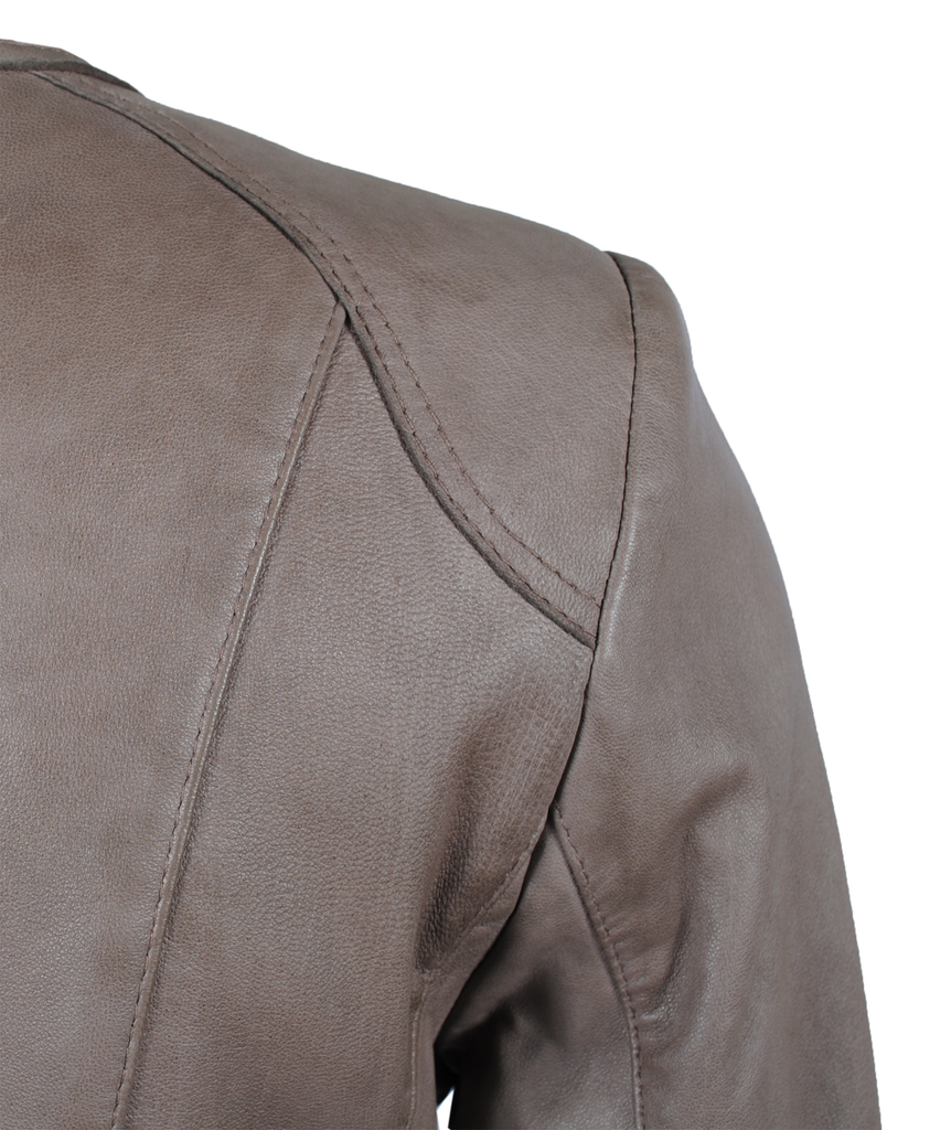 Lederjacke Tabby | taupe