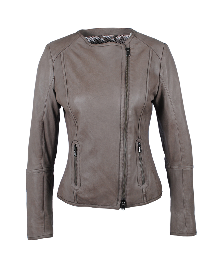 Lederjacke Tabby | taupe