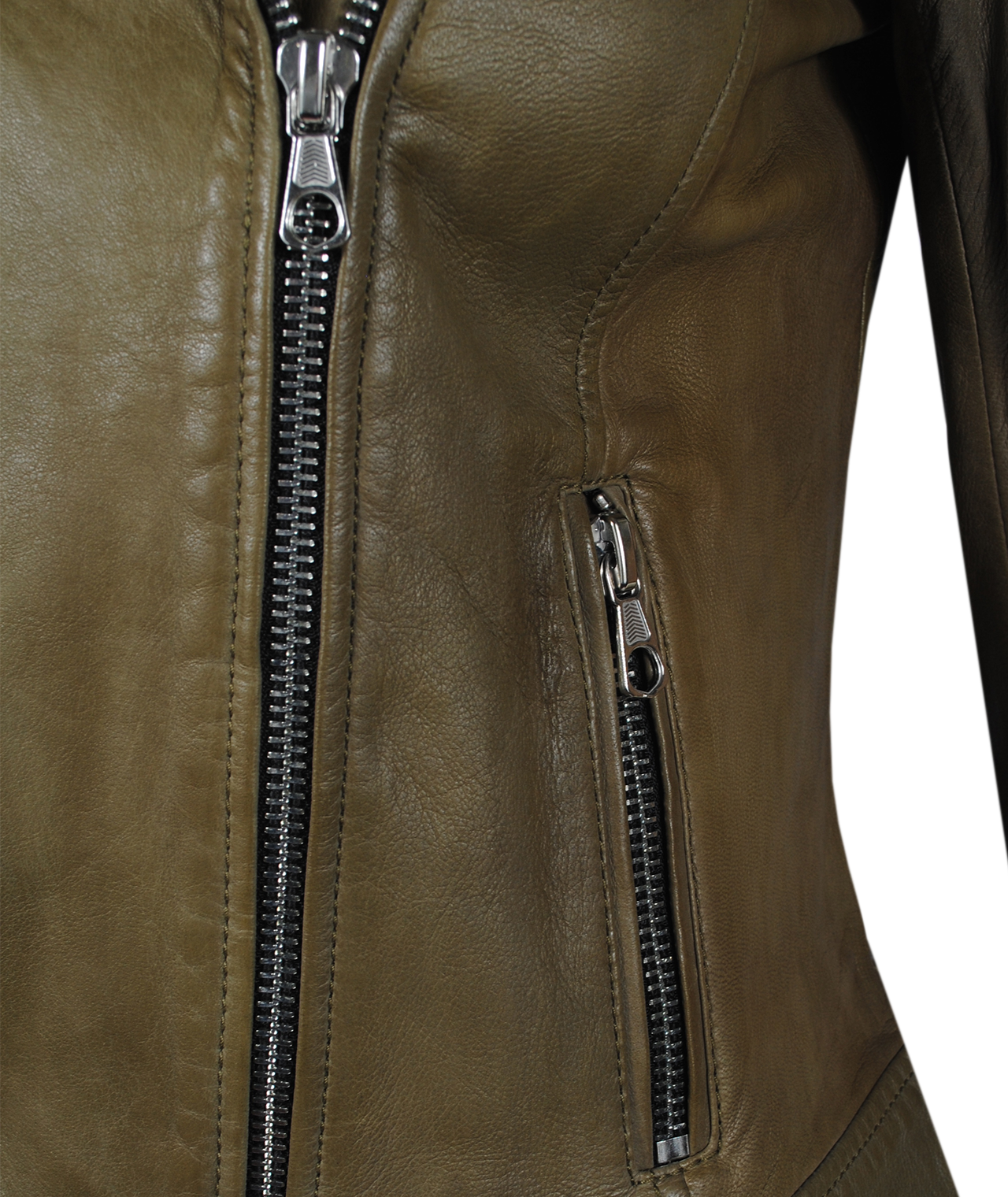 Lederjacke Tyler | khaki