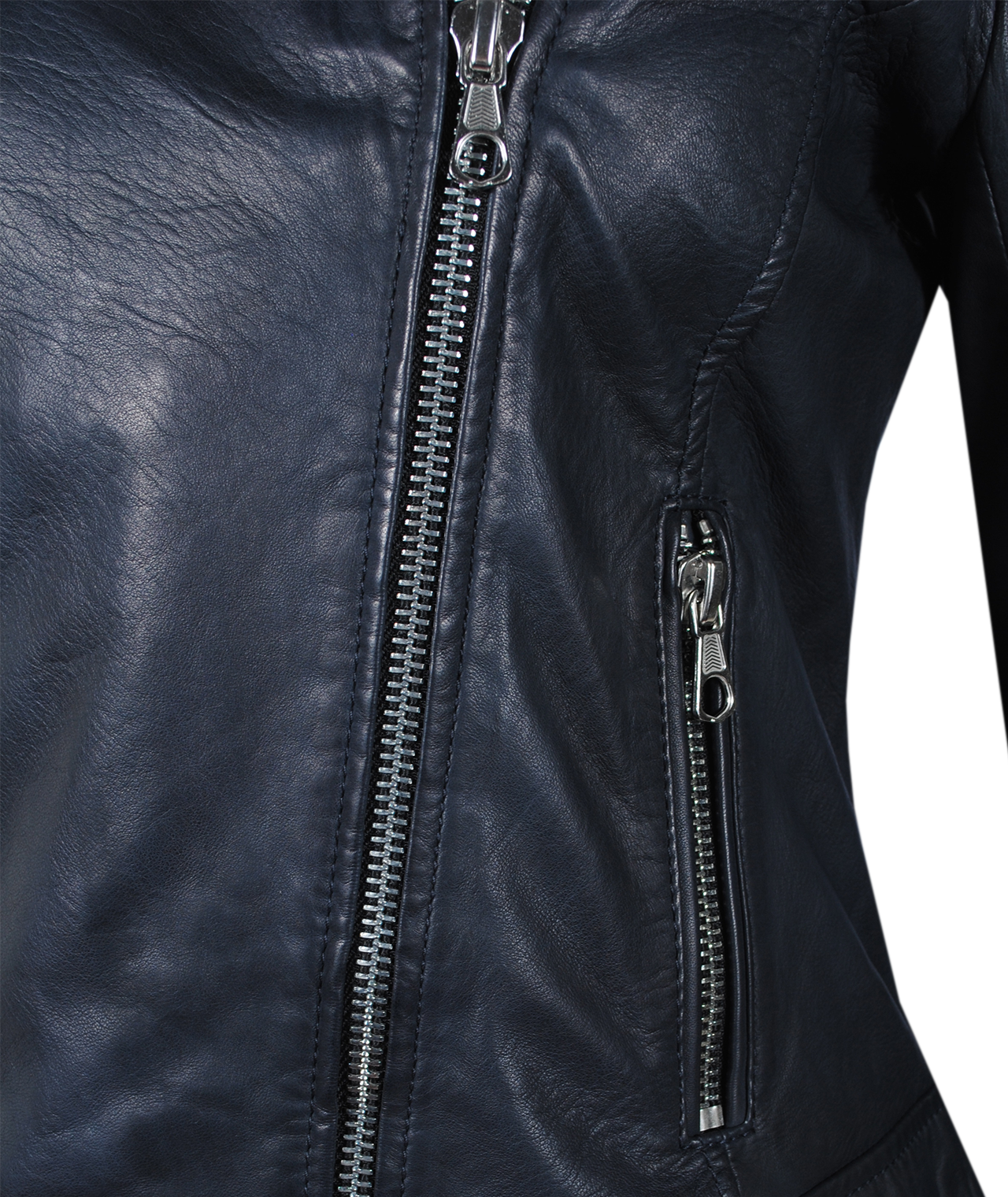 Lederjacke Tyler | nachtblau