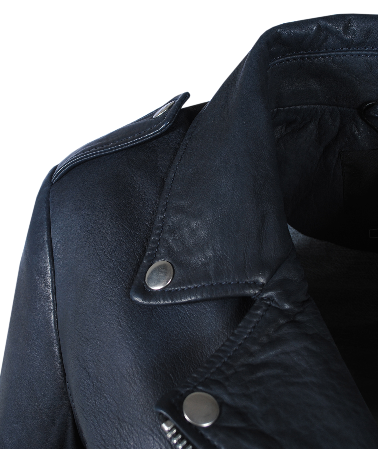 Lederjacke Tyler | nachtblau
