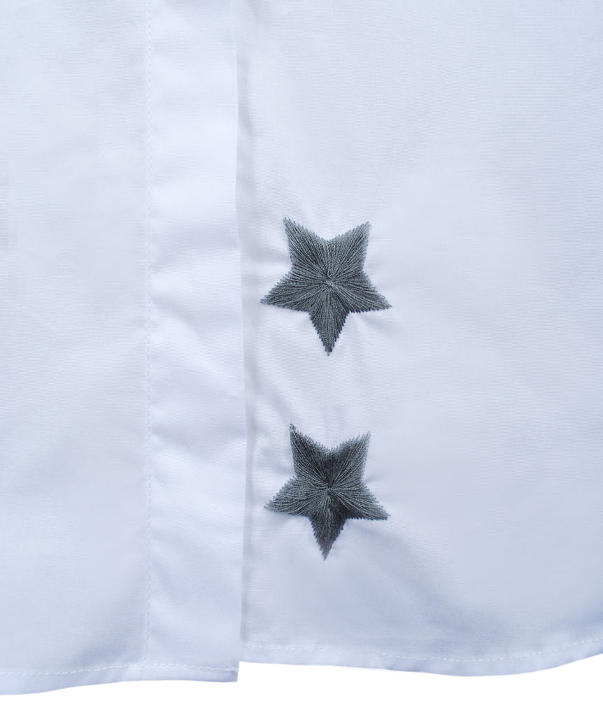 Longbluse Fancy Star | grau