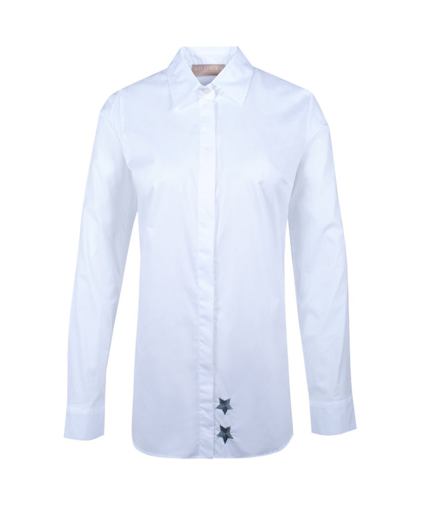 Longbluse Fancy Star | grau