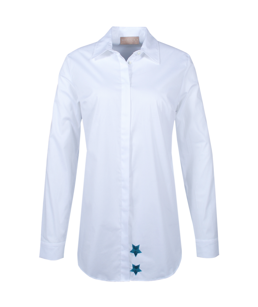 Longbluse Fancy Star | petrol