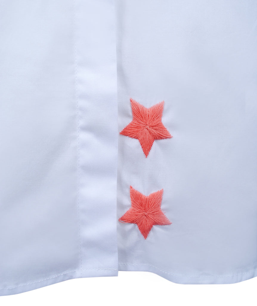 Longbluse Fancy Star | rosa