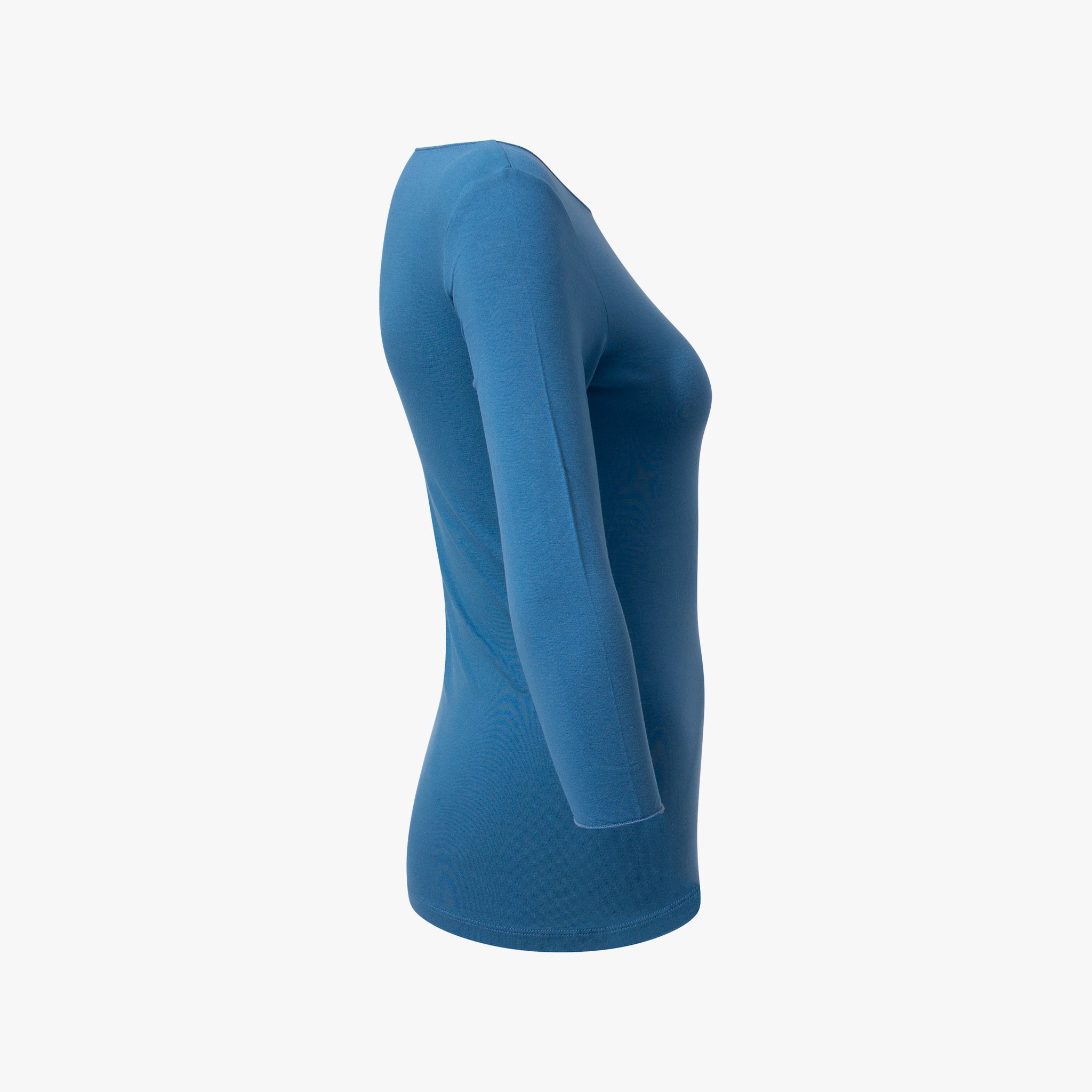 3/4 U-Shirt gekettelt | blau