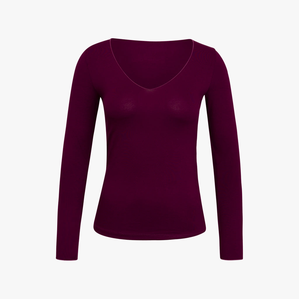 1/1 V-Shirt uni | violett
