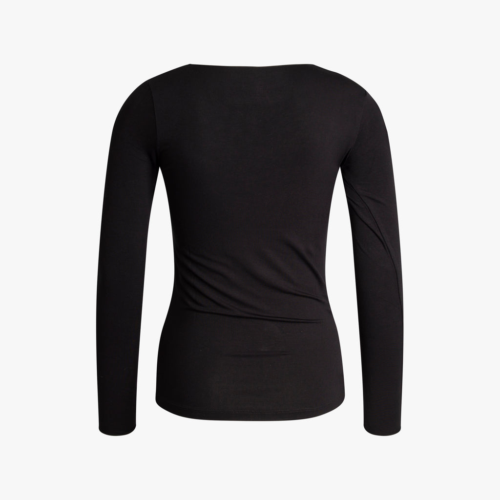 1/1 V-Shirt uni | schwarz