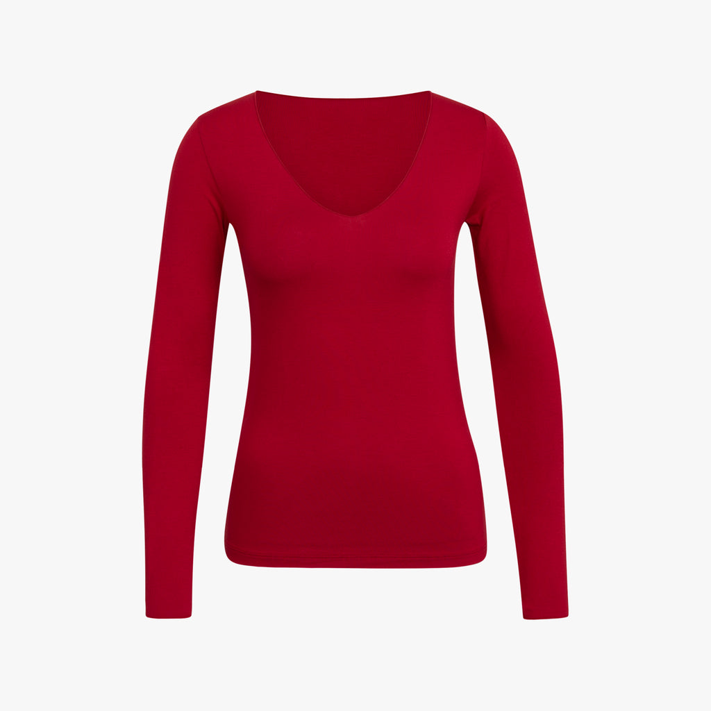 1/1 V-Shirt uni | rot