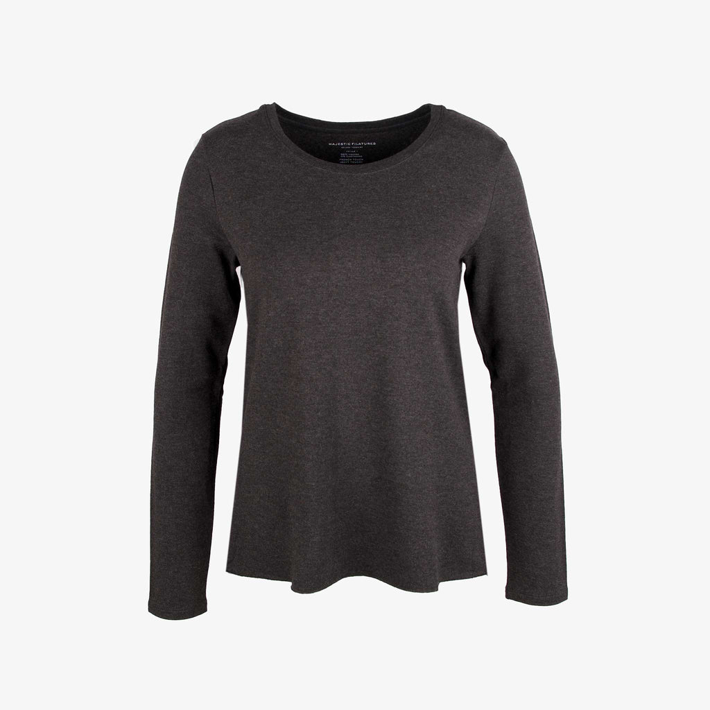 Majestic Shirt flauschig | anthra