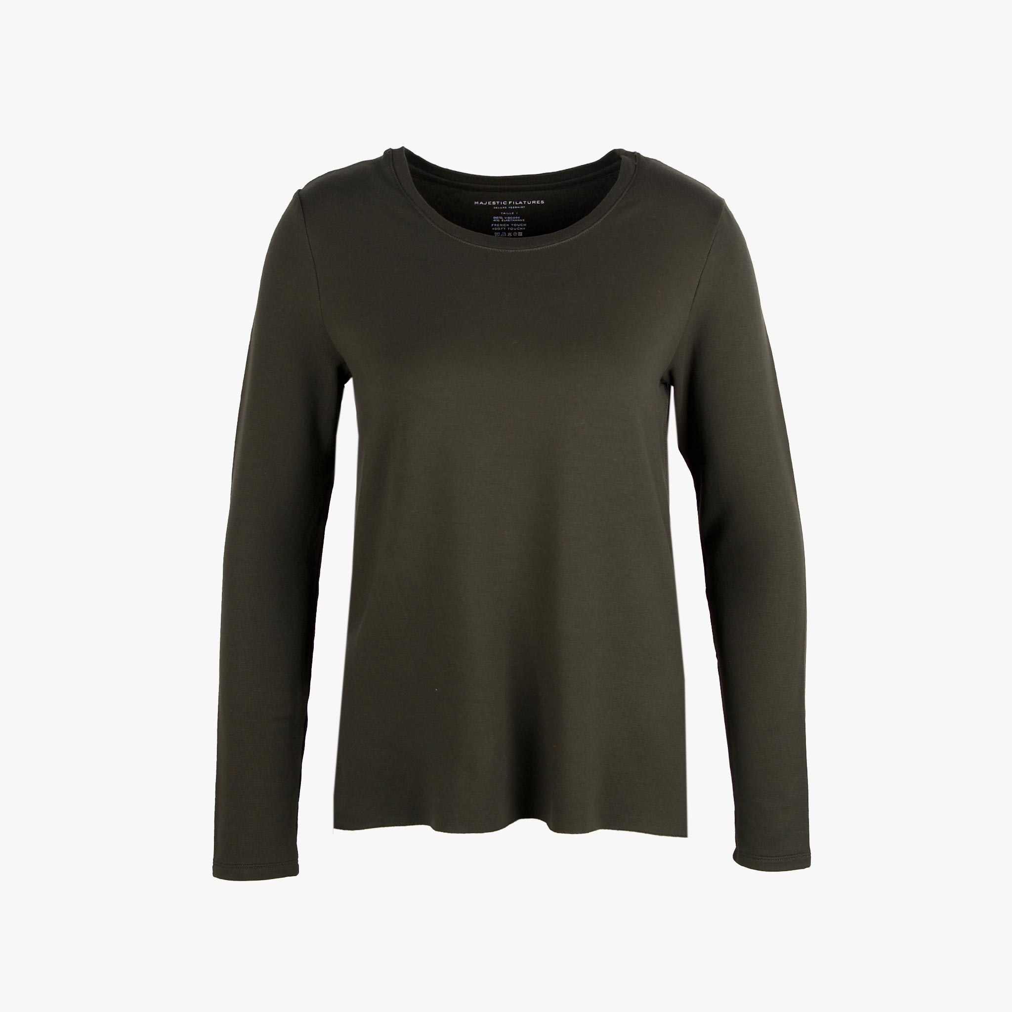 Majestic Shirt flauschig | dunkelgrün